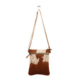 White & Cocoa Hairon Crossbody Bag
